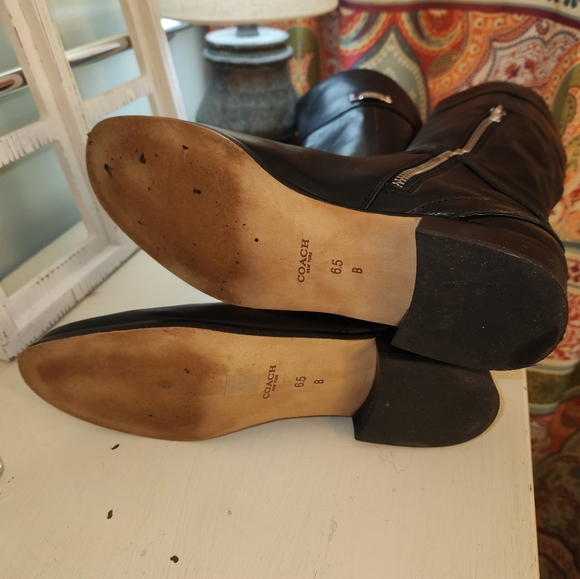 Coach Micha Riding Boots in Black - Picture 11 of 16